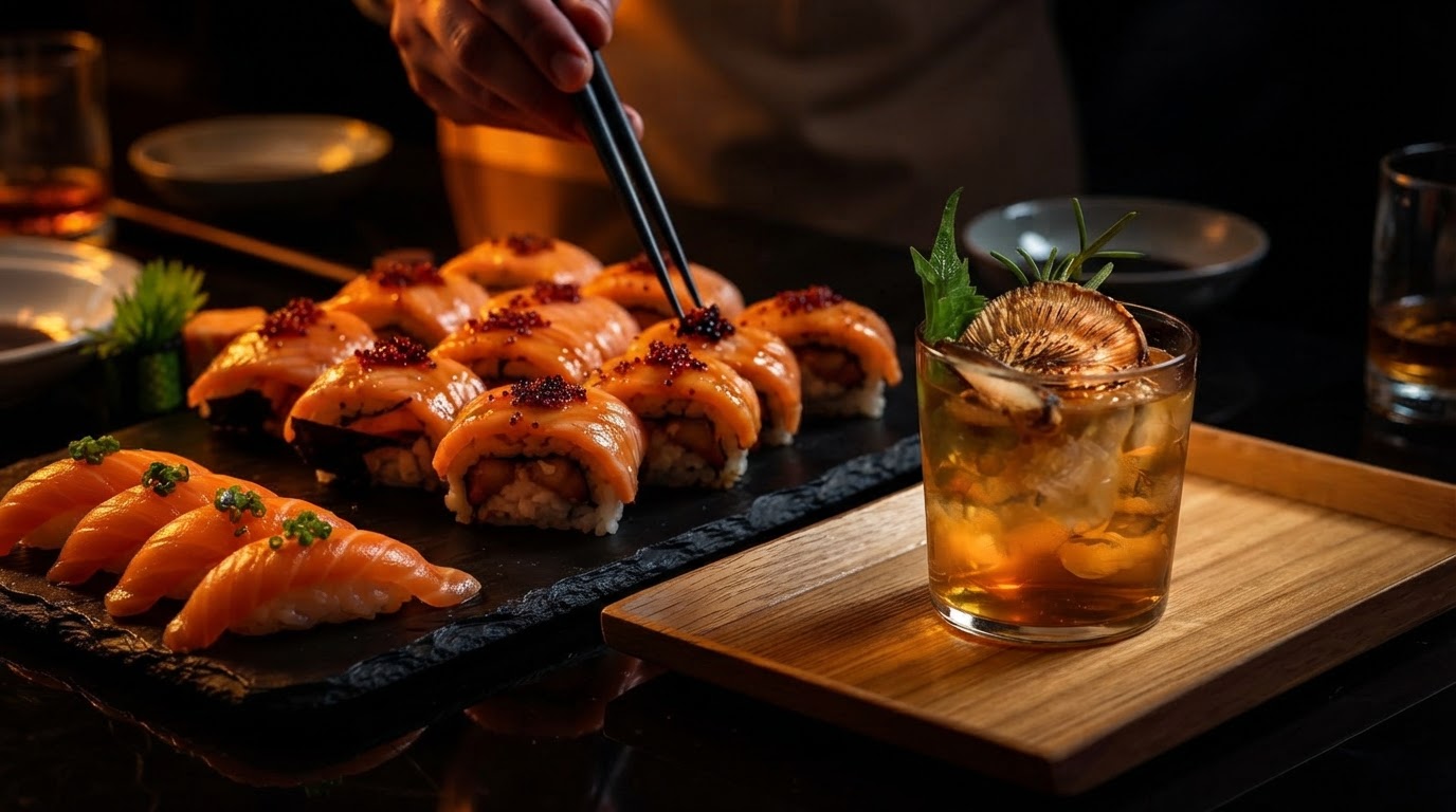 sushi y tragos